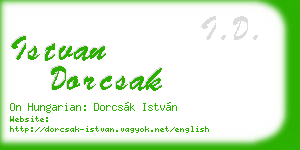 istvan dorcsak business card