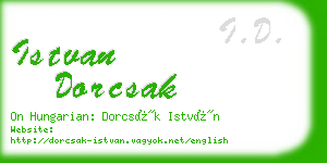 istvan dorcsak business card